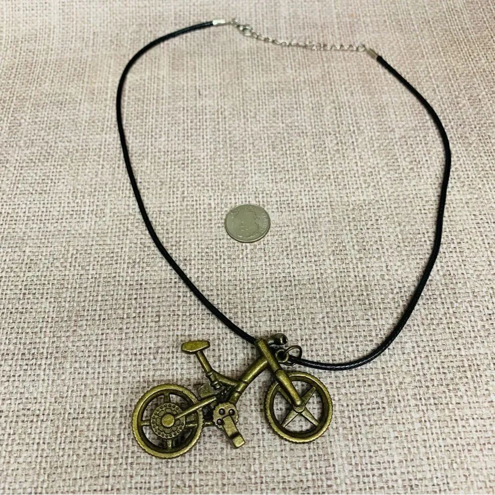 Brass Bicycle Necklace